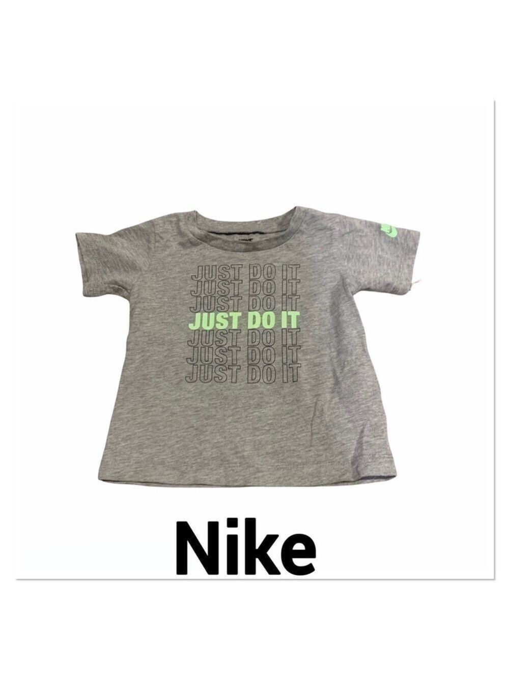 NIKE Gray Logo Short Sleeve T-shirt 18 months